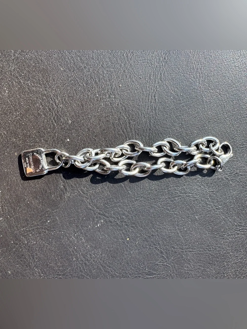 Tiffany & Co. Sterling Silver Padlock Link Bracelet - Silver